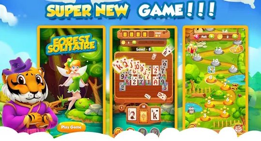 Gameplay screenshot from tripeaks solitaire forest fairy for Android