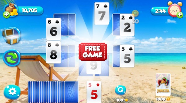 Gameplay screenshot from tripeaks solitaire free for Android