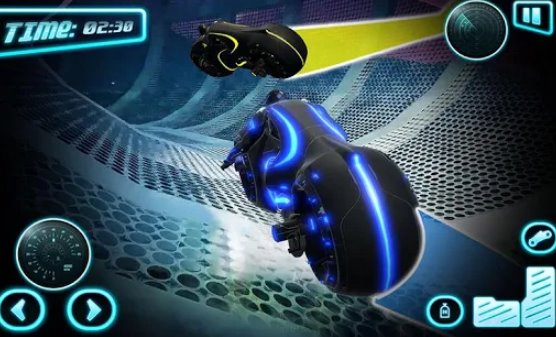 Gameplay screenshot from tron bike stunt racing 3d stunt bike racing games for Android