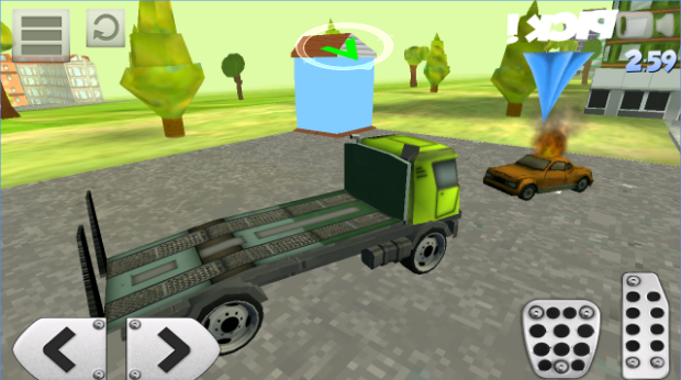 Gameplay screenshot from truck simulator recovery truck for Android