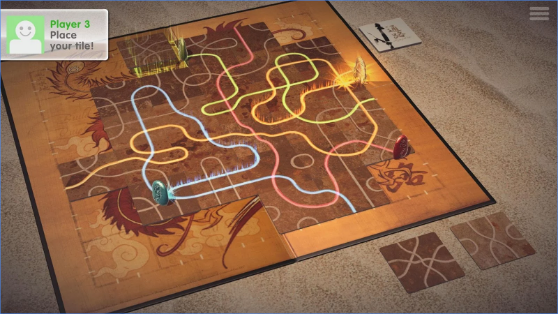 Gameplay screenshot from tsuro the game of the path for Android
