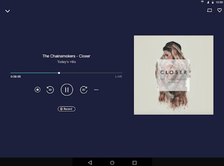 Gameplay screenshot from tunein pro live sports news music and podcasts for Android
