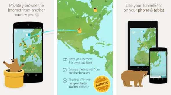 tunnelbear virtual private network and wiFi proxy MOD APK Android