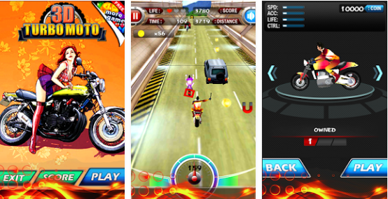 Gameplay screenshot from turbo moto 3d for Android