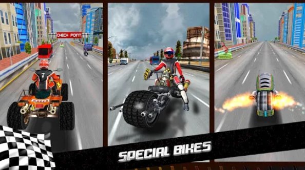 Gameplay screenshot from turbo racer bike racing for Android