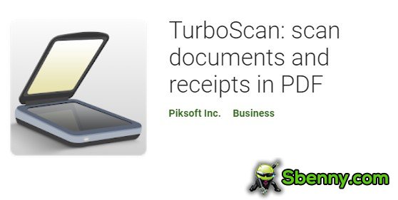 turboscan sscan documents and receipts in pdf