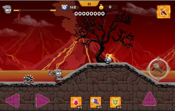 Gameplay screenshot from twitch super ninja adventure for Android