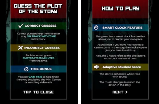 Gameplay screenshot from two hours to live an intriguing epic story for Android