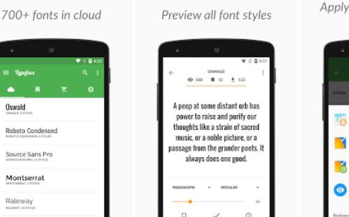 Gameplay screenshot from typeface font changer for Android