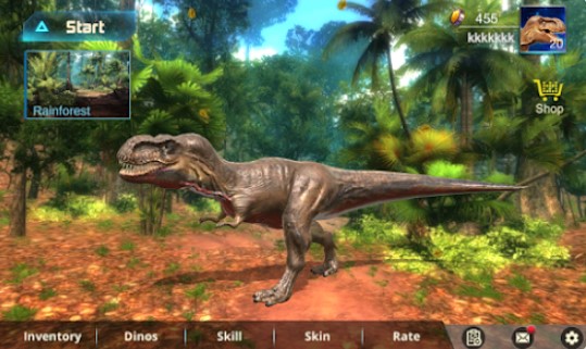 Gameplay screenshot from tyrannosaurus simulator for Android