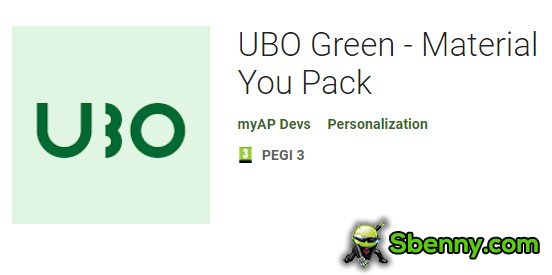 ubo green material you pack