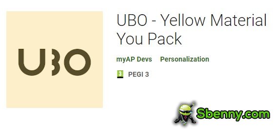 ubo yellow material you pack