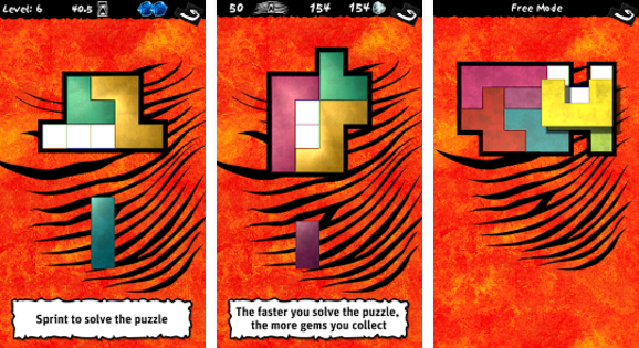 Gameplay screenshot from ubongo puzzle Challenge for Android