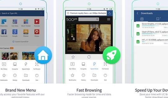 navegador uc mini minúsculo rápido privado e seguro MOD APK Android