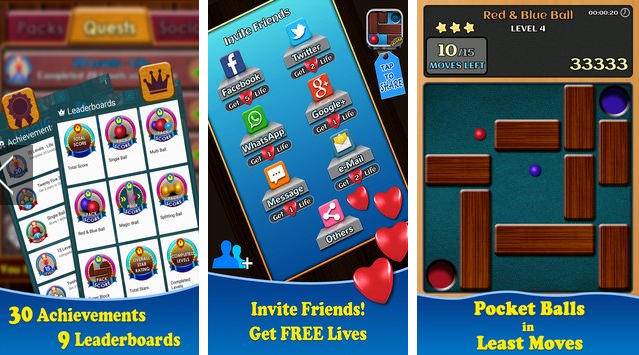 Gameplay screenshot from unblock ball for Android