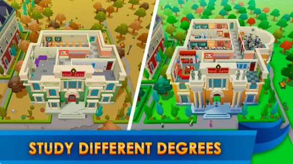 Gameplay screenshot from university empire tycoon idle for Android