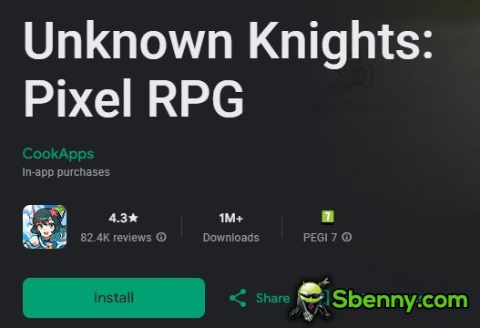 unknown knights pixel rpg