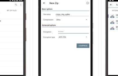 Gameplay screenshot from unzip and zip files pro for Android