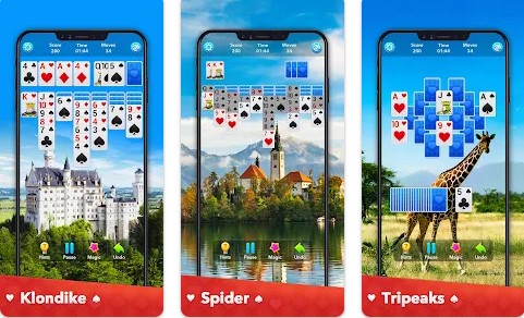 Gameplay screenshot from solitaire collection for Android