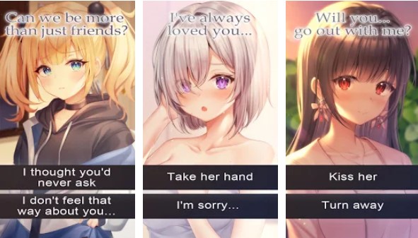 Gameplay screenshot from stepsister shock sexy moe anime dating sim for Android
