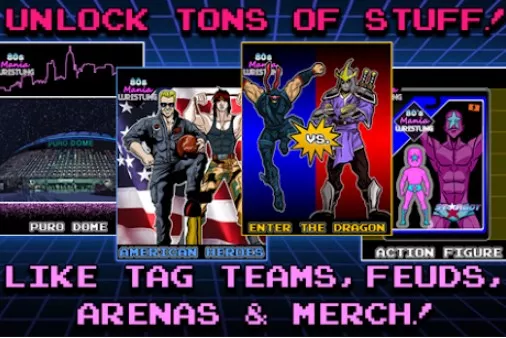 Gameplay screenshot from 80s mania wrestling returns for Android