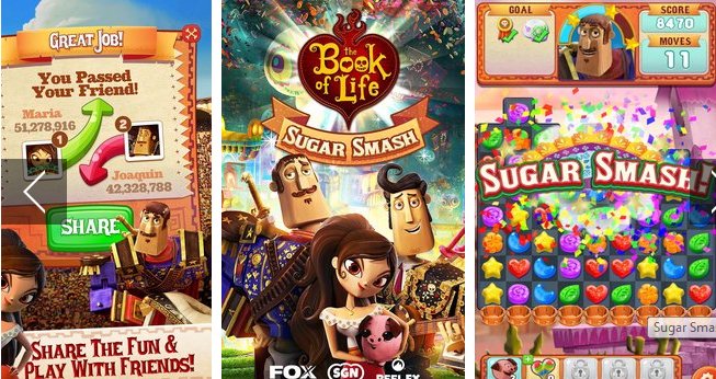  Sugar Smash: Book of Life - Free Match 3 Games