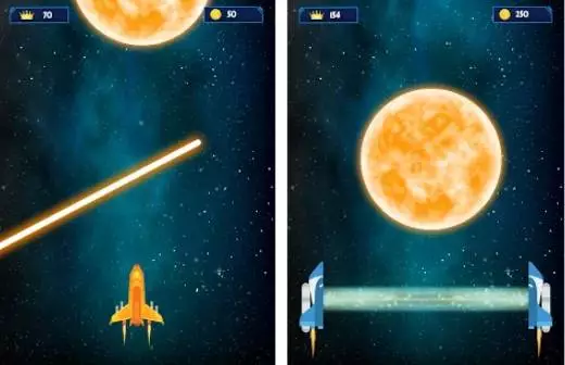 Gameplay screenshot from s4 super sonic space splitter for Android
