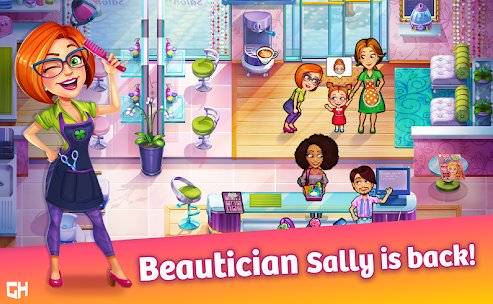 Gameplay screenshot from sally s salon beauty secrets for Android