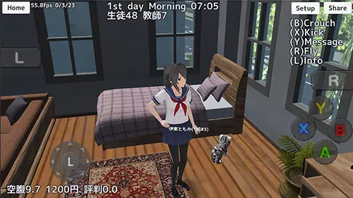 Gameplay screenshot from school girls simulator for Android