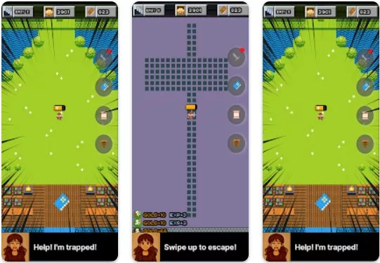 Gameplay screenshot from Scroll Dungeon:Shorts RPG for Android