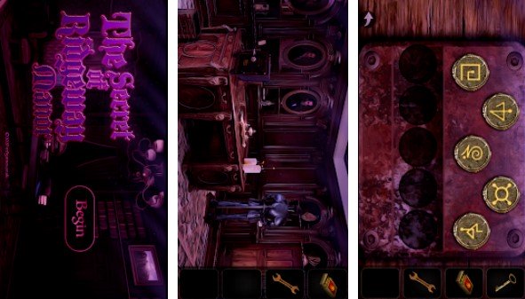 Gameplay screenshot from secret of ridgeway manor point and click puzzle for Android
