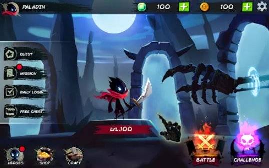 Gameplay screenshot from shadow stickman fight for justice for Android