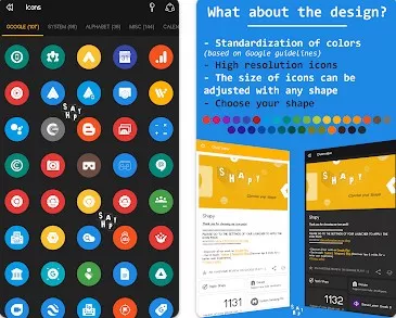 Gameplay screenshot from shapy adaptive icon pack for Android