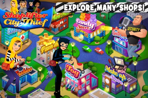 Gameplay screenshot from shoplifter city thief mall and supermarket robbery for Android