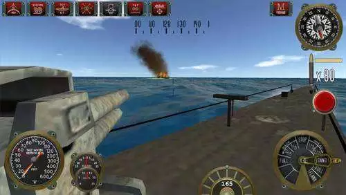 Gameplay screenshot from silent depth submarine sim for Android