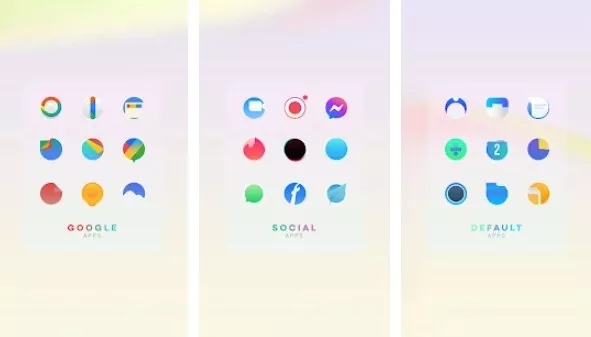 Gameplay screenshot from simplified gradient icon pack for Android