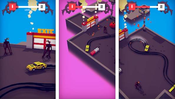 Gameplay screenshot from siren head car drifting for Android