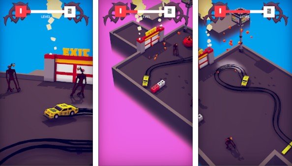 Gameplay screenshot from siren head car drifting for Android