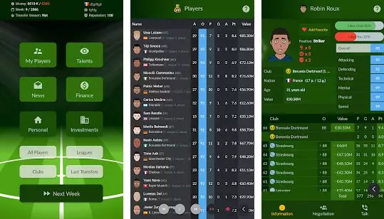 Gameplay screenshot from Football Agent for Android