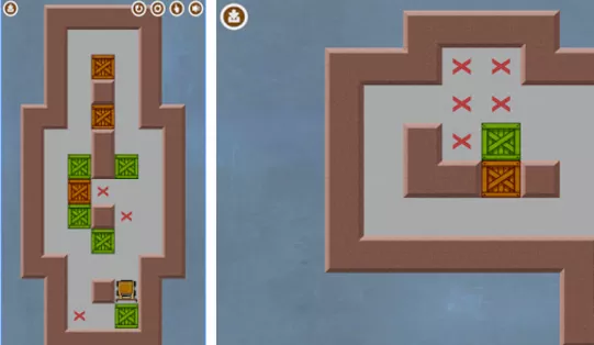 Gameplay screenshot from sokoban collection for Android