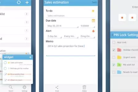 Gameplay screenshot from somtodo task to do widget for Android