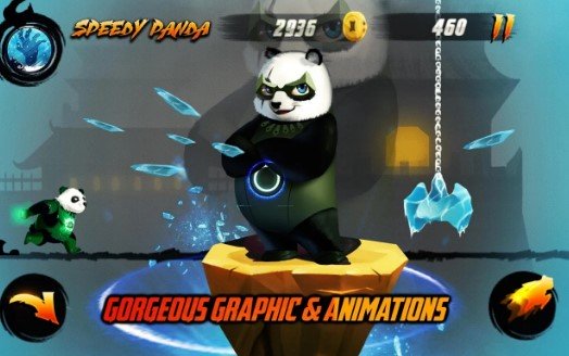Gameplay screenshot from speedy panda dragon warrior for Android