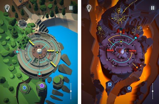 Gameplay screenshot from sphaze sci fi puzzle game for Android