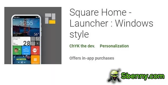  Square Home - Launcher : Windows style