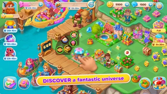Gameplay screenshot from star merge merge match puzzle for Android
