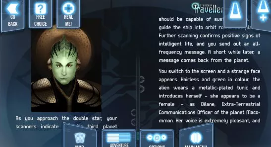 Gameplay screenshot from starship traveller for Android