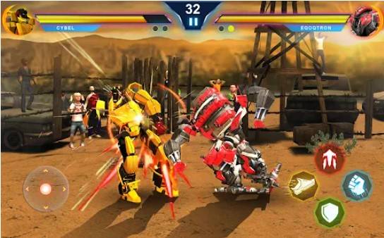 Gameplay screenshot from steel robot ring fighting robot wrestling 2019 for Android
