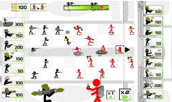 Gameplay screenshot from stickman army the defenders for Android