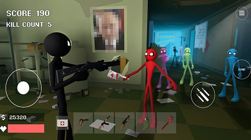 Gameplay screenshot from stickman combat pixel edition for Android