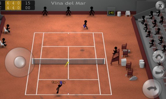 Gameplay screenshot from stickman tennis for Android